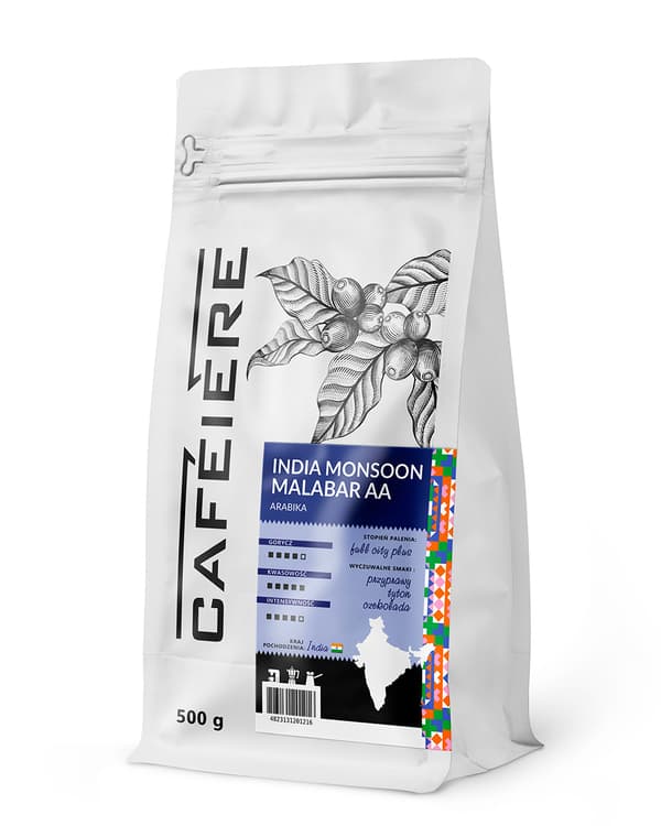 Kaffebönor CAFEIERE Arabica India Monsoon Malabar AA 500 g