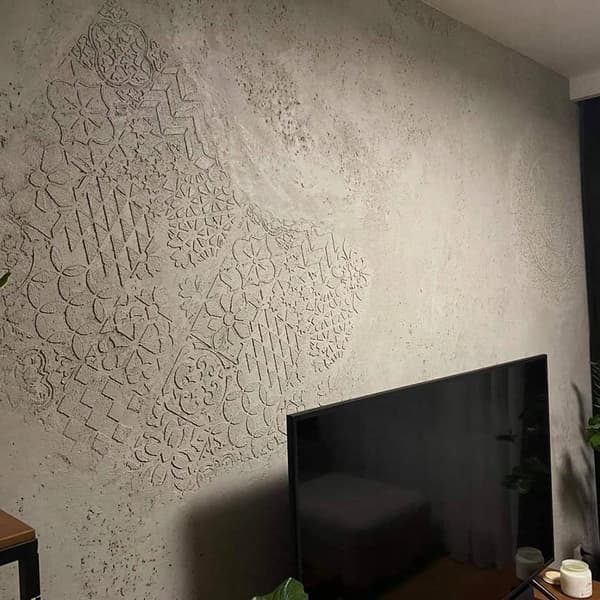 Maleskabelon Gips Mandala Arkitektonisk beton Dekorativ gips