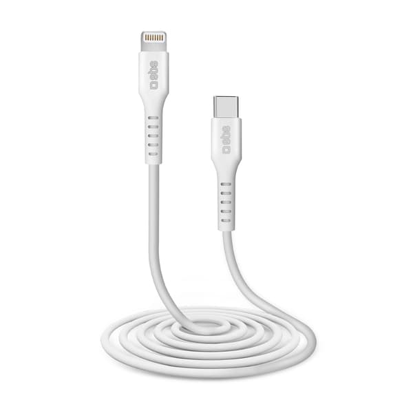 SBS TECABLEGITC2W USB-C - Lightning-kabel 2 m - Vit