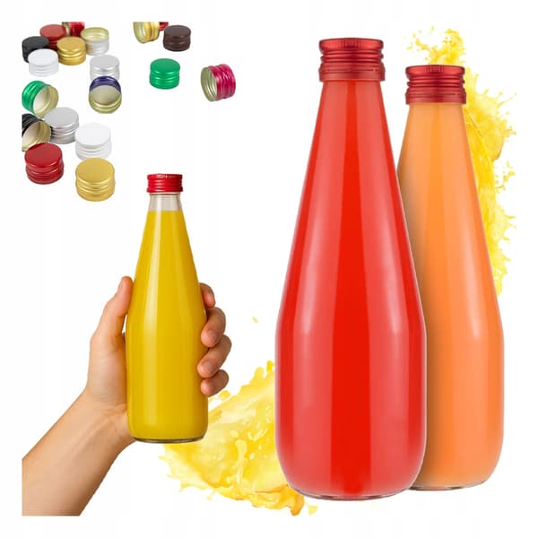 50x GLASFLASKOR 330 ml + KORK FÖR JUICE OCH SIRAPLIKÖR