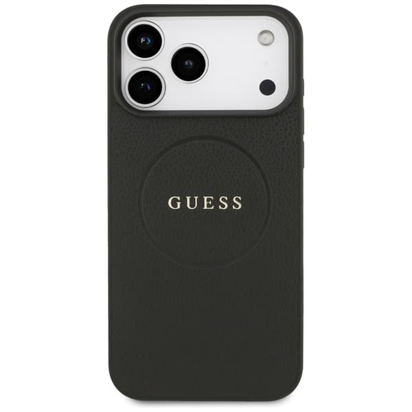 Guess Grained Ring MagSafe - iPhone 17 Pro Max-skal (svart)