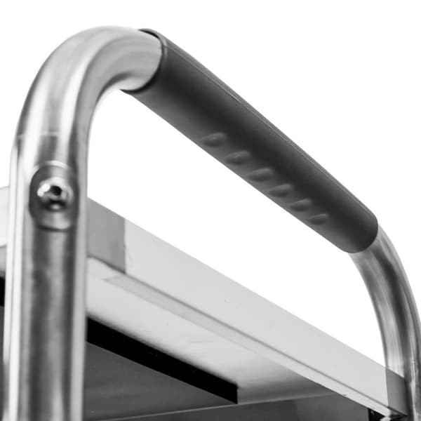 Rustfri stål 2-hylde Mega-M STANDARD serveringsvogn B-85 cm D-45 cm H-90 cm N