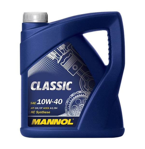 Mannol Bilmotorolja 10W40 Classic SN/CH-4 4 litraa puolisynteetinen