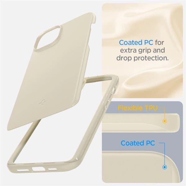 Spigen Thin Fit-cover til iPhone 15 Plus - Beige