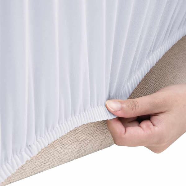 vidaXL Stretchigt 2-sits sofföverdrag vit jersey