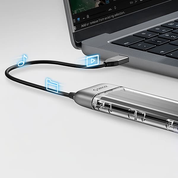 Orico TXM2-C3 M.2 NVME USB-C 3.2 10Gb/s diskdrev - grå