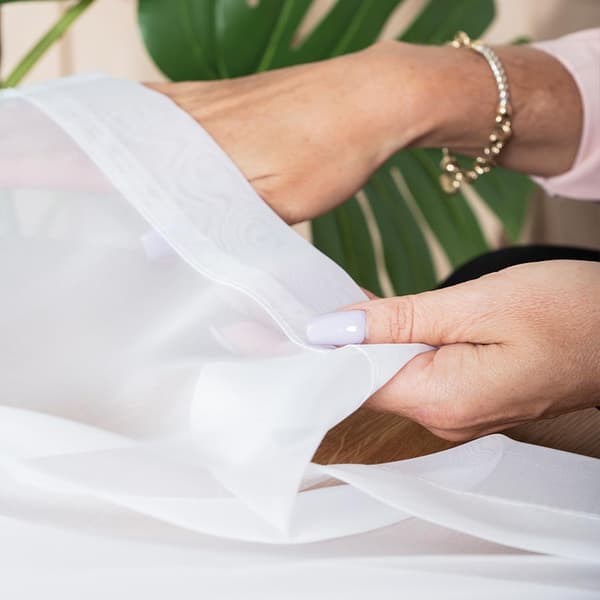 Balkonggardin Voile med Öljetter 140x230 Basic Slät Vit