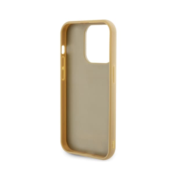 Guess Disco Metal Script - iPhone 15 Pro -suojakuori (kulta)
