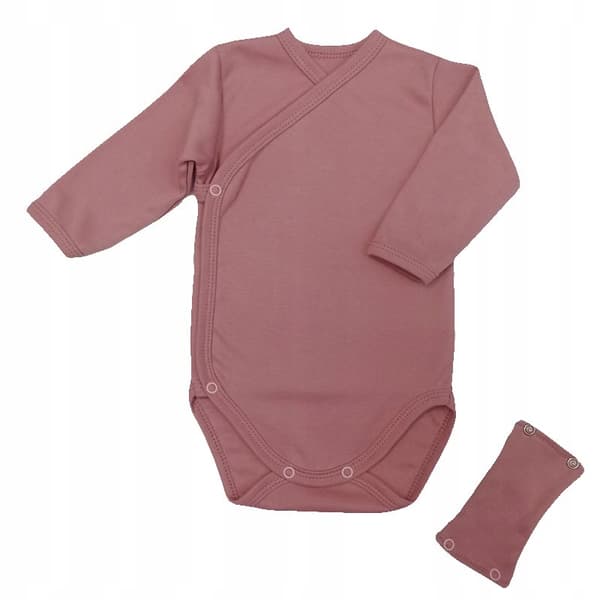 Body-sæt kuvert str. 56 + forlænger til body 12 cm glat pink