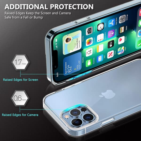 ETUI SÆT + HÆRDET GLAS TIL APPLE IPHONE 13 PRO RØGET STÆRK A2482