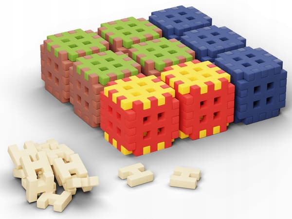 Marioinex Mini Våffelblock 70 bitar. Mjuka, tysta, flexibla. NYHET!