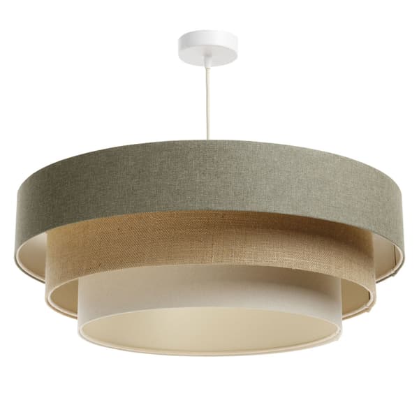 Pendellampa oliv-beige-kräm