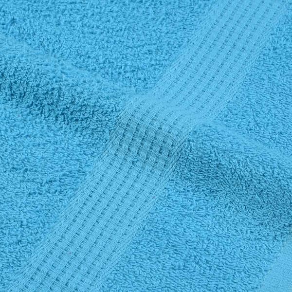 vidaXL Handdukar, 2 st, Turkos, 50x100 cm, 100% bomull