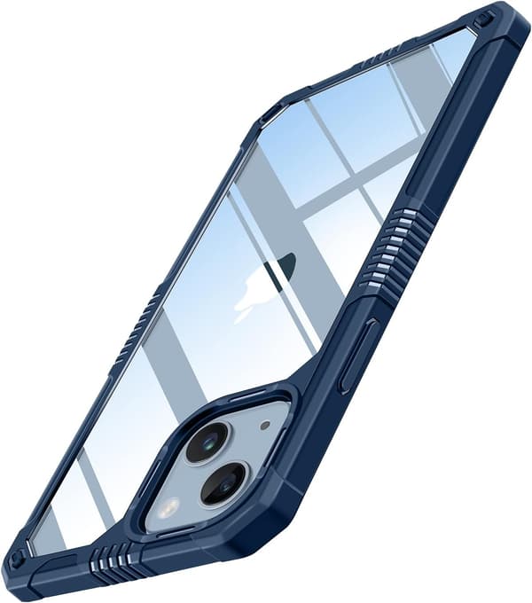 APPLE IPHONE 14 PLUS ETUI BLÅ RAMME HÆRDET GLAS KAMERA