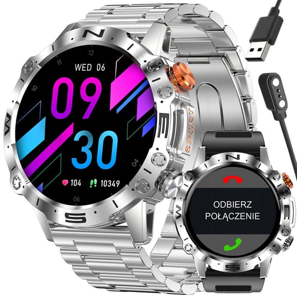 GRAVITY GT20-1 SMARTKLOCKA FÖR HERR – AMOLED, EXTRA ARMBAND (sg024a)