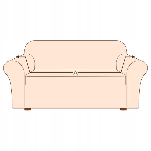 Överdrag för 2-sitsig hörnsoffa i elastisk velour TESS ljus beige