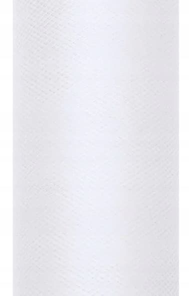 Enfärgad tyll, vit, 50 cm x 9 m, 1 st.