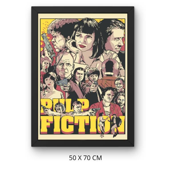Måla efter nummer-tavla med ram Pulp Fiction 50x70 cm