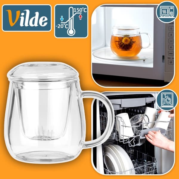 GLASKOP 400ml MED INFUSER OG LÅG 139816