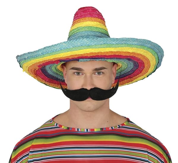 Strå Farverig mexicansk hat Sombrero Mexicansk balparade