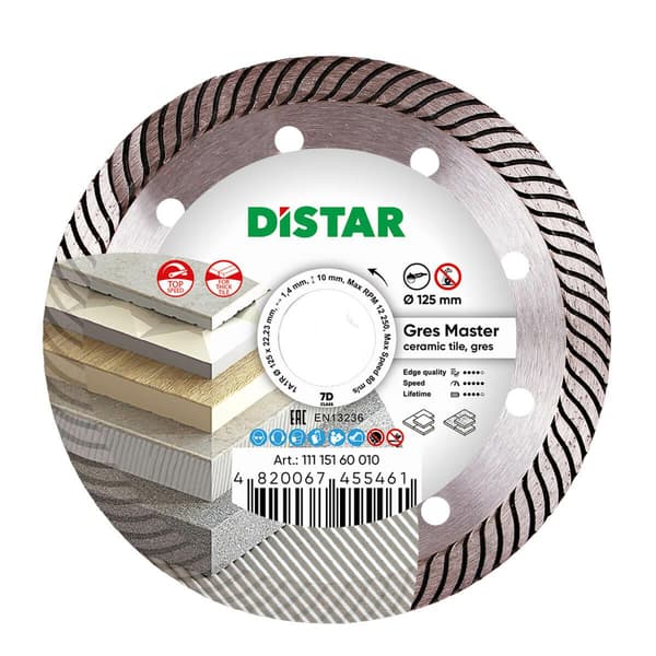 DISTRACT DIAMANTSKIVA GRES MASTER 125 x 1,4 x 10 x 22,23 mm