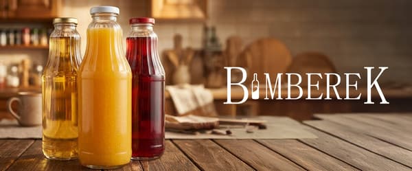 5x Hedelmäpullo 1L Lasipullot Mehulle 1000ml + Kansi