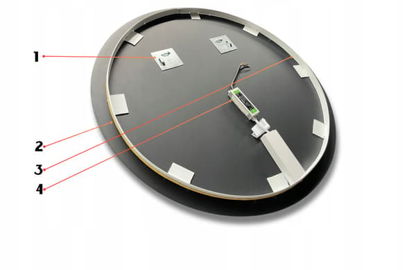 Spegel LED-belyst rund Ø85 med touchswitch IP65