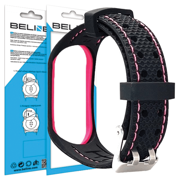 Beline Mi Band 3/4 Sportrem sort/lyserød
