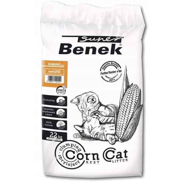 Super Benek Naturlig Majsstrøelse 35 l / 22 kg