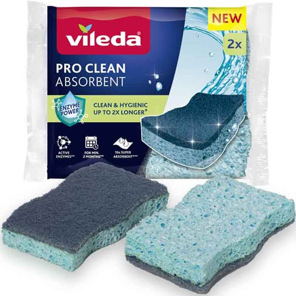 Vileda Viskoosipyyhe entsyymeillä Pro Clean 2 kpl
