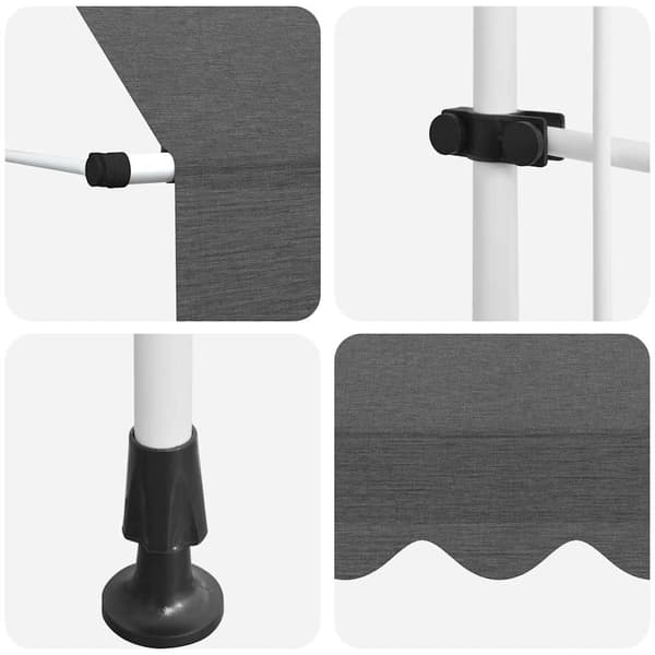 vidaXL manuel rullemarkise, 250 cm, antracit