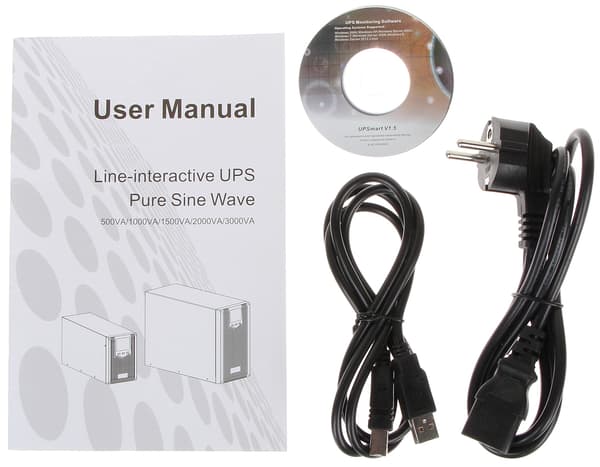 UPS AT-UPS2000S-LCD 2000VA keskeytymätön virtalähde LCD-näytöllä