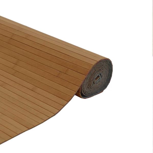 vidaXL Suorakulmainen matto, ruskea, 80x200 cm, bambu