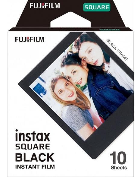 Fujifilm Instax Square sort rammefilm 10 stk