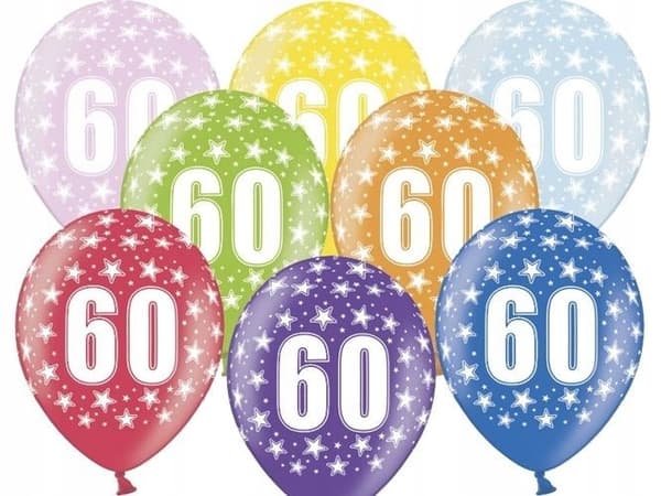 Ballonger med tryck 60-årsdag 1 st.