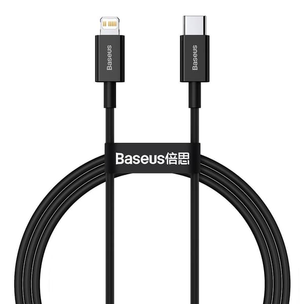 Baseus Superior -sarjan USB-C - Lightning-kaapeli, 20W, PD, 1m (musta)