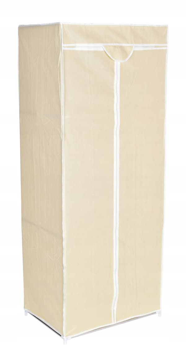 Fela tekstilgarderobe med hylde - beige