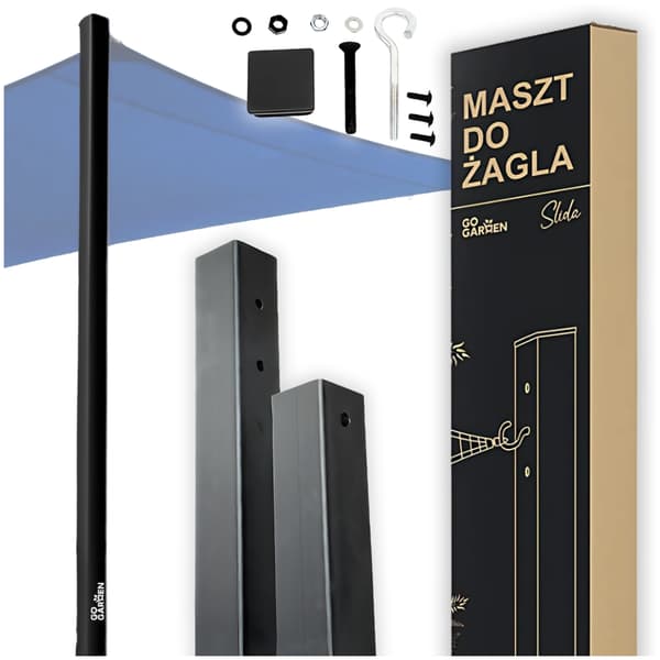 Justérbar have-solsejlsstang 240 cm grafit GoGarden