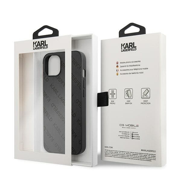 Karl Lagerfeld KLHCP13SPTLK iPhone 13 mini 5.4 hårdt cover sort/sort perforeret overdel