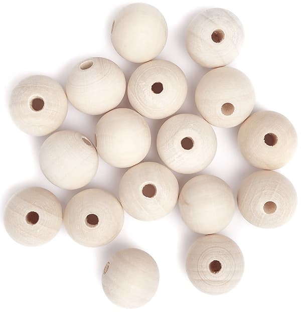 Träpärlkulor 20 mm 40 g puuhelmet
