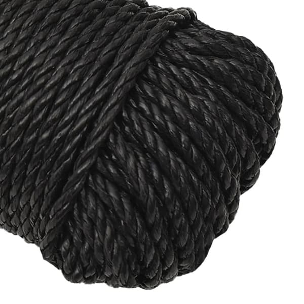 vidaXL arbejdsreb, sort, 3 mm, 25 m, polypropylen