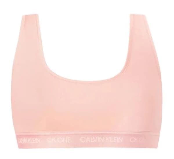 Calvin Klein vaaleanpunainen yksivärinen rintaliivi logolla XS