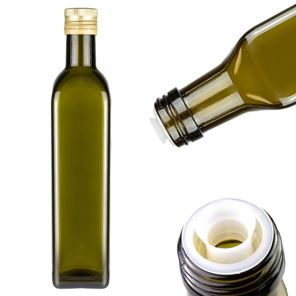 50x MARASCA 500ml flaskor med DISPENSER för olivolja