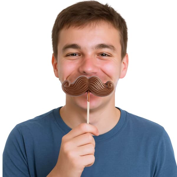 Gave til Kærestedag Chokoladeoverskæg mælkechokolade sjov 30 g
