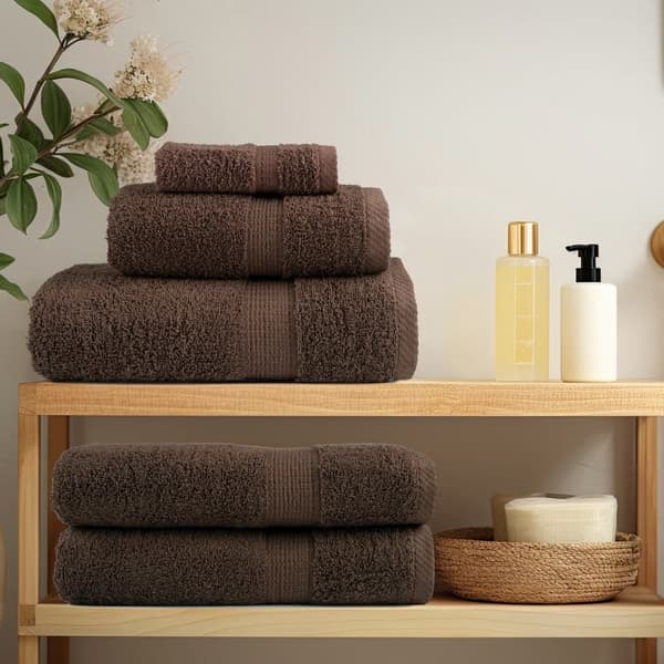 vidaXL Premiumhanddukar SOLUND, 2-pack, bruna, 50x100 cm