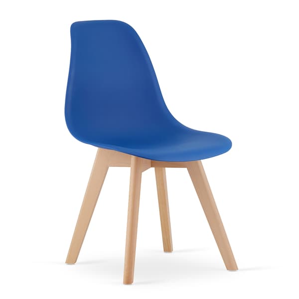 KITO stol blå / naturlige ben x 1