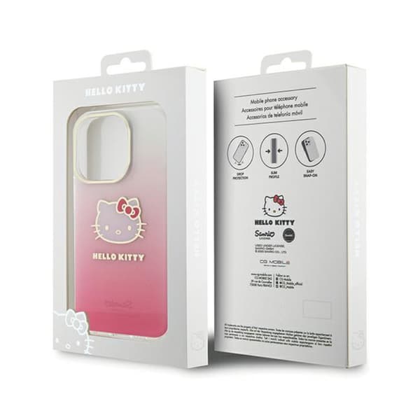 Hello Kitty IML Gradient Electrop Kitty Head - iPhone 15 Pro Max cover (lyserød)