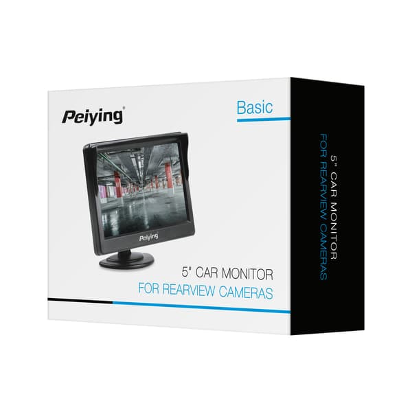 Peiying automonitori 5" 12-24 V DC