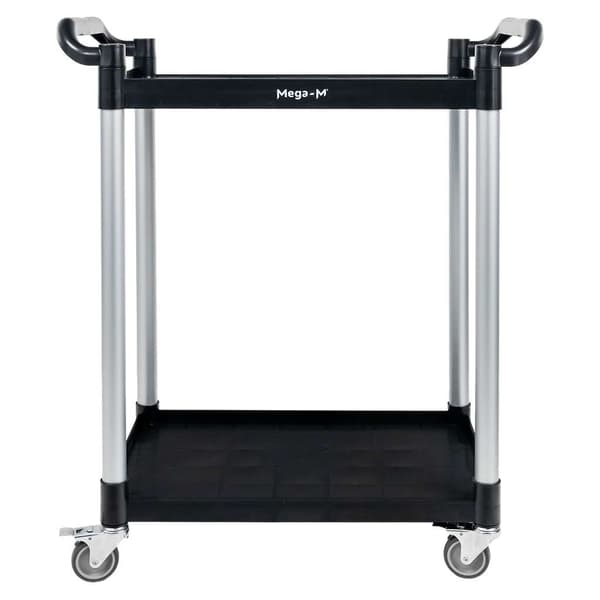 Mega-M serveringsvagn 2-hyllor 80x40x95 cm svart