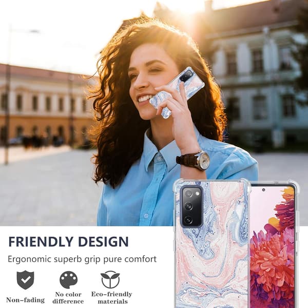 COVER TIL SAMSUNG GALAXY S20 FE SILIKONE MARMOR PINK